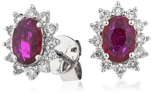 Ruby & Diamond Earrings P