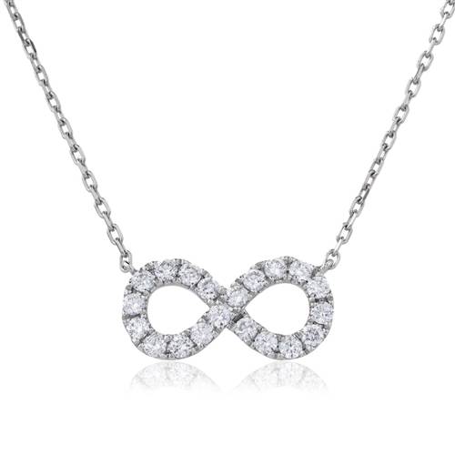 Infinity Round Diamond Designer Necklace W