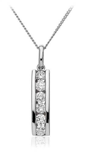 Classic Round Diamond Journey Pendant W