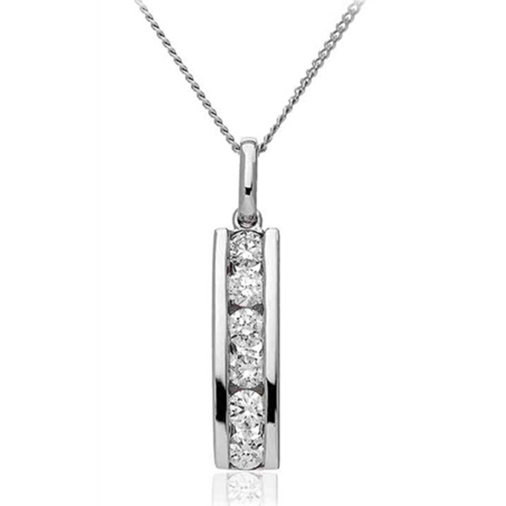 Classic Round Diamond Journey Pendant W