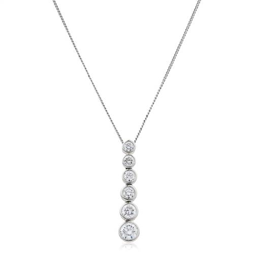 Classic Round Diamond Journey Pendant W