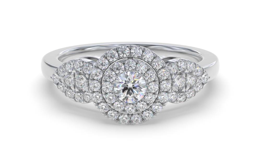 0.60ct Modern Round Diamond Dress Ring W