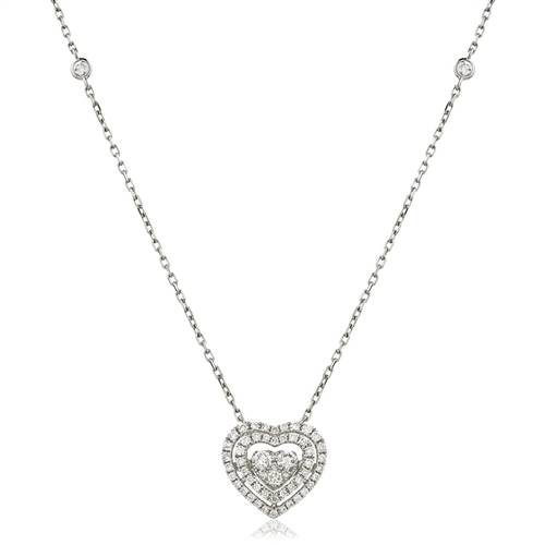 0.80ct VS/FG Movable Round Diamond Designer Necklace P