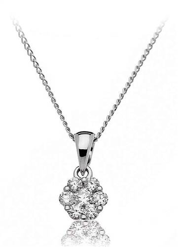 0.25ct Classic Round Diamond Designer Pendant W