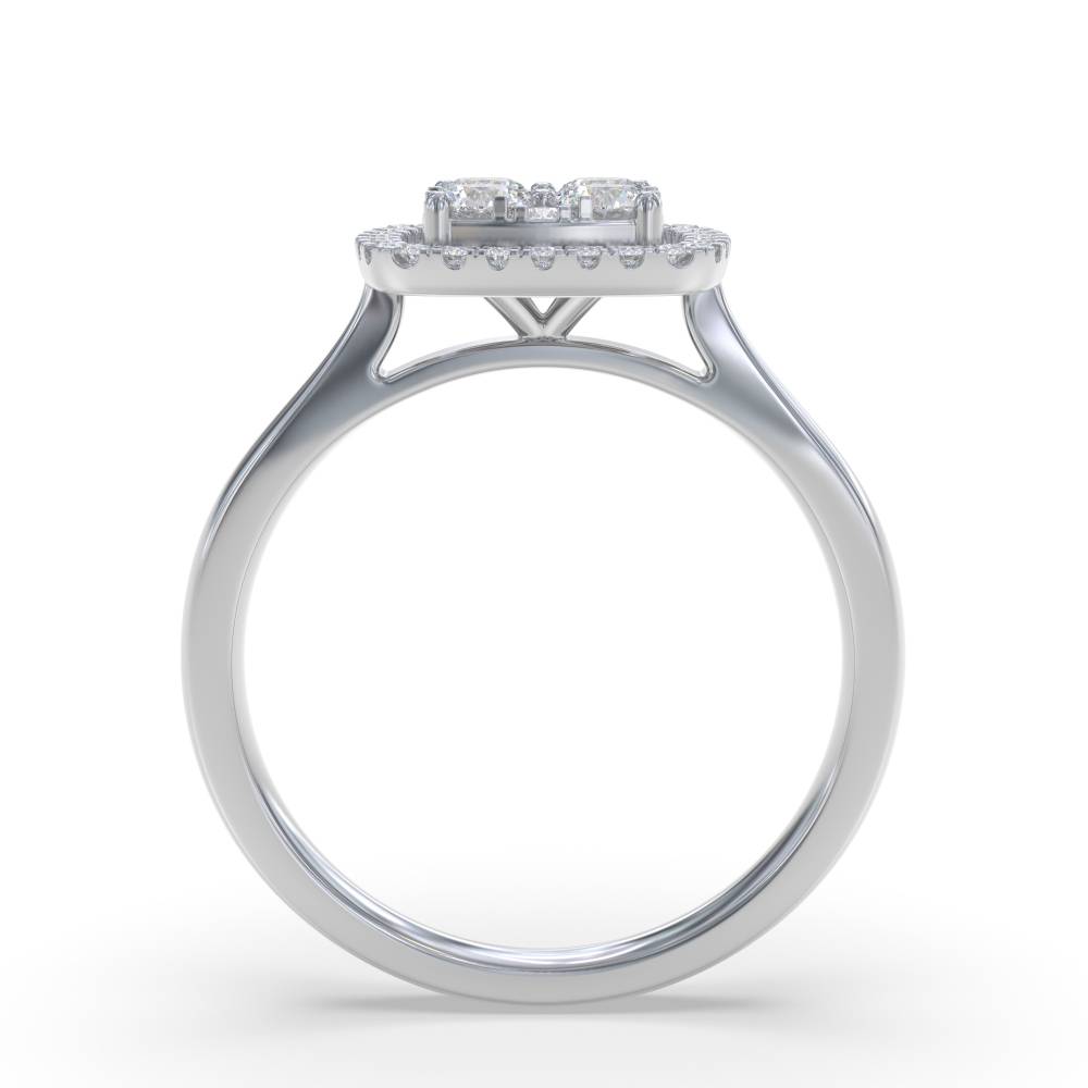 0.50ct Elegant Round Diamond Cluster Ring W