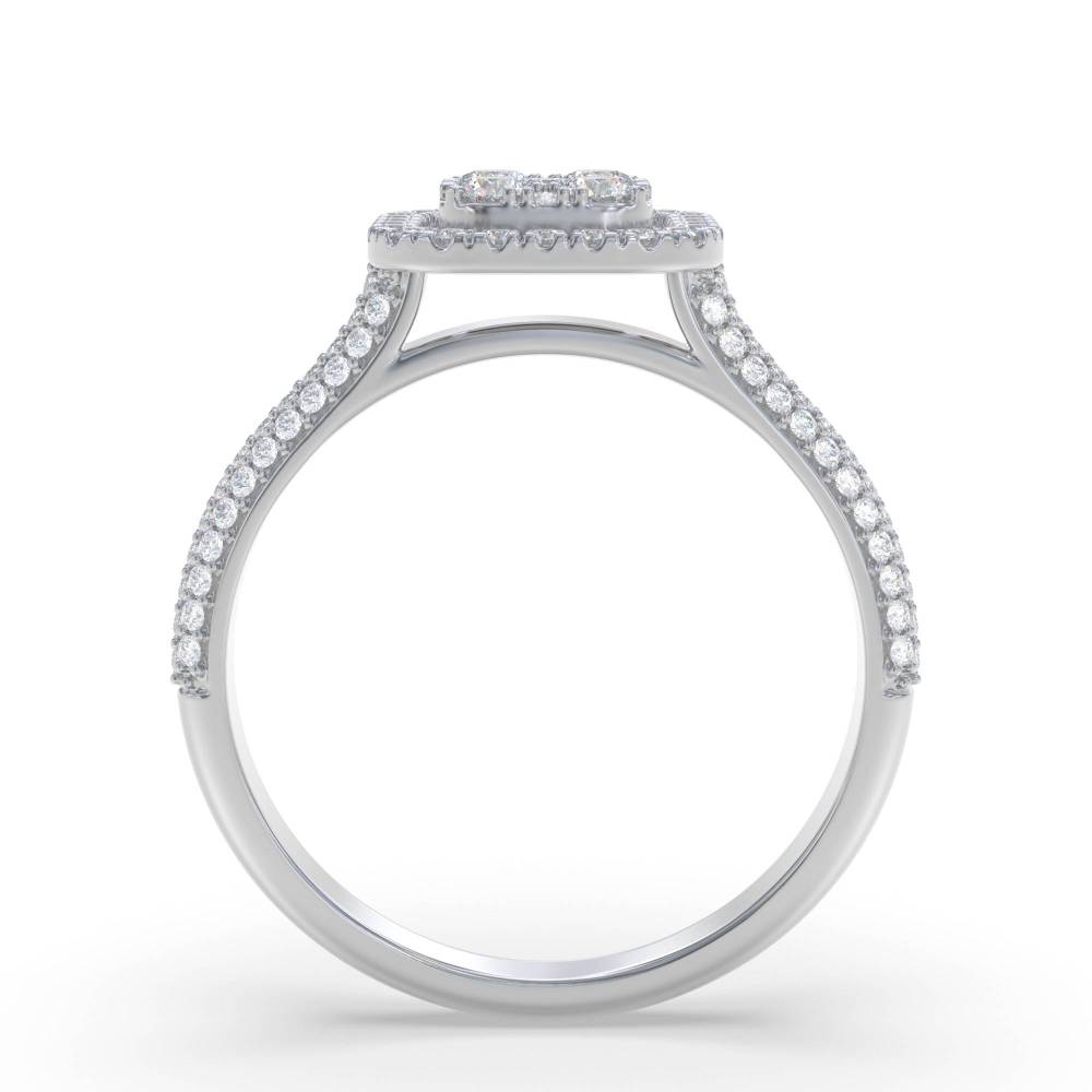 0.60ct Elegant Round Diamond Cluster Ring W