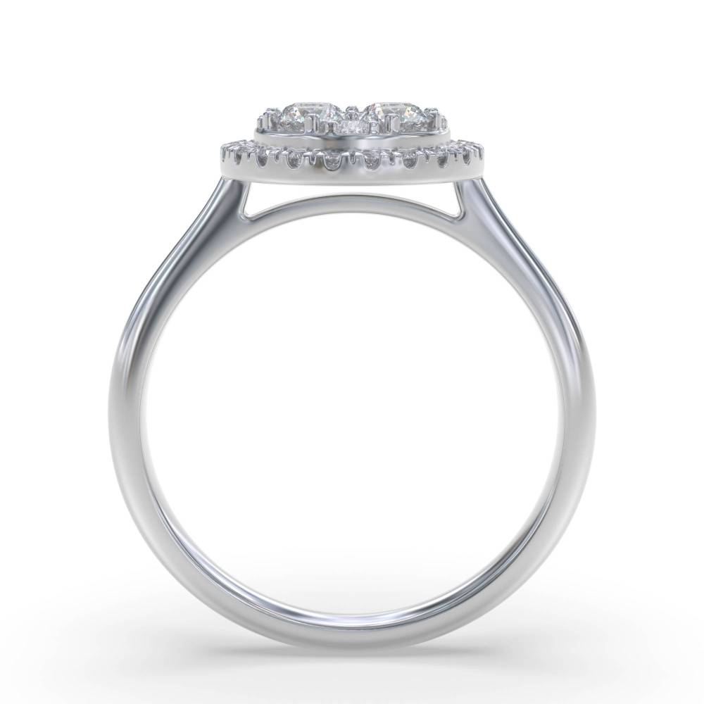 0.50ct Elegant Round Diamond Cluster Ring W