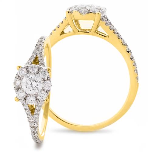 0.65ct Modern Round Diamond Designer Ring Image