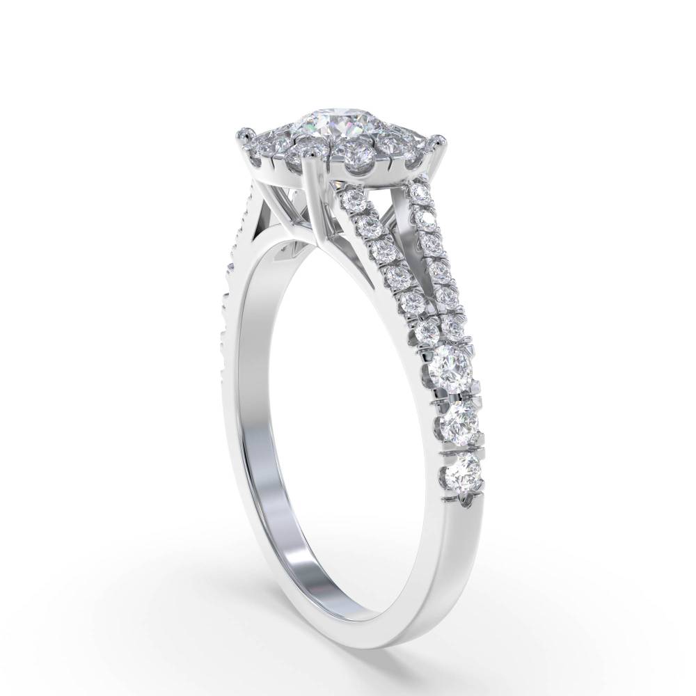 0.65ct Modern Round Diamond Designer Ring W