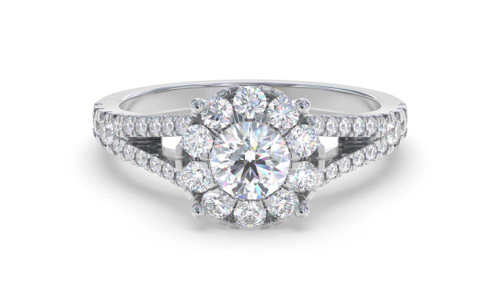 0.65ct Modern Round Diamond Designer Ring W