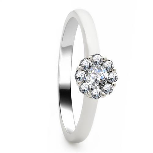 0.40ct Elegant Round Diamond Cluster Ring W