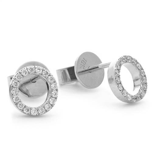 Round Diamond Circle Of Love Earrings P