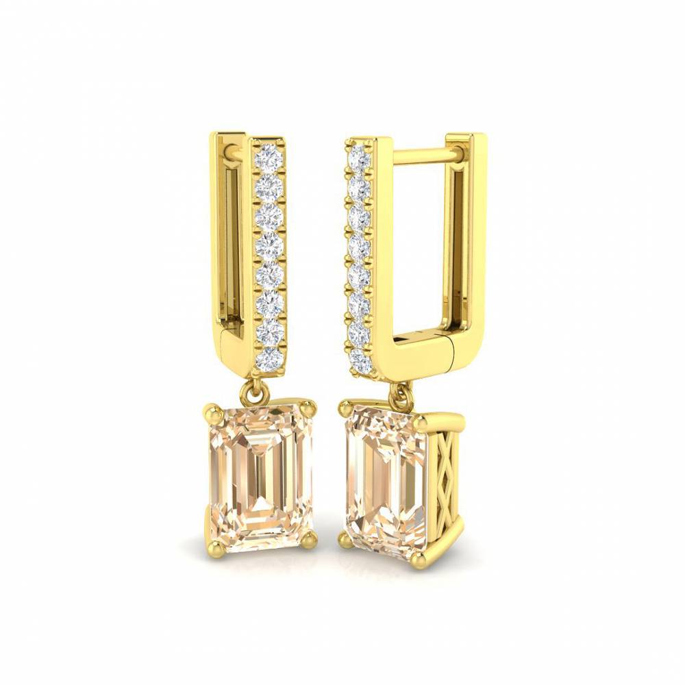1.90CT EF/VS Morganite and Diamond Earrings Image