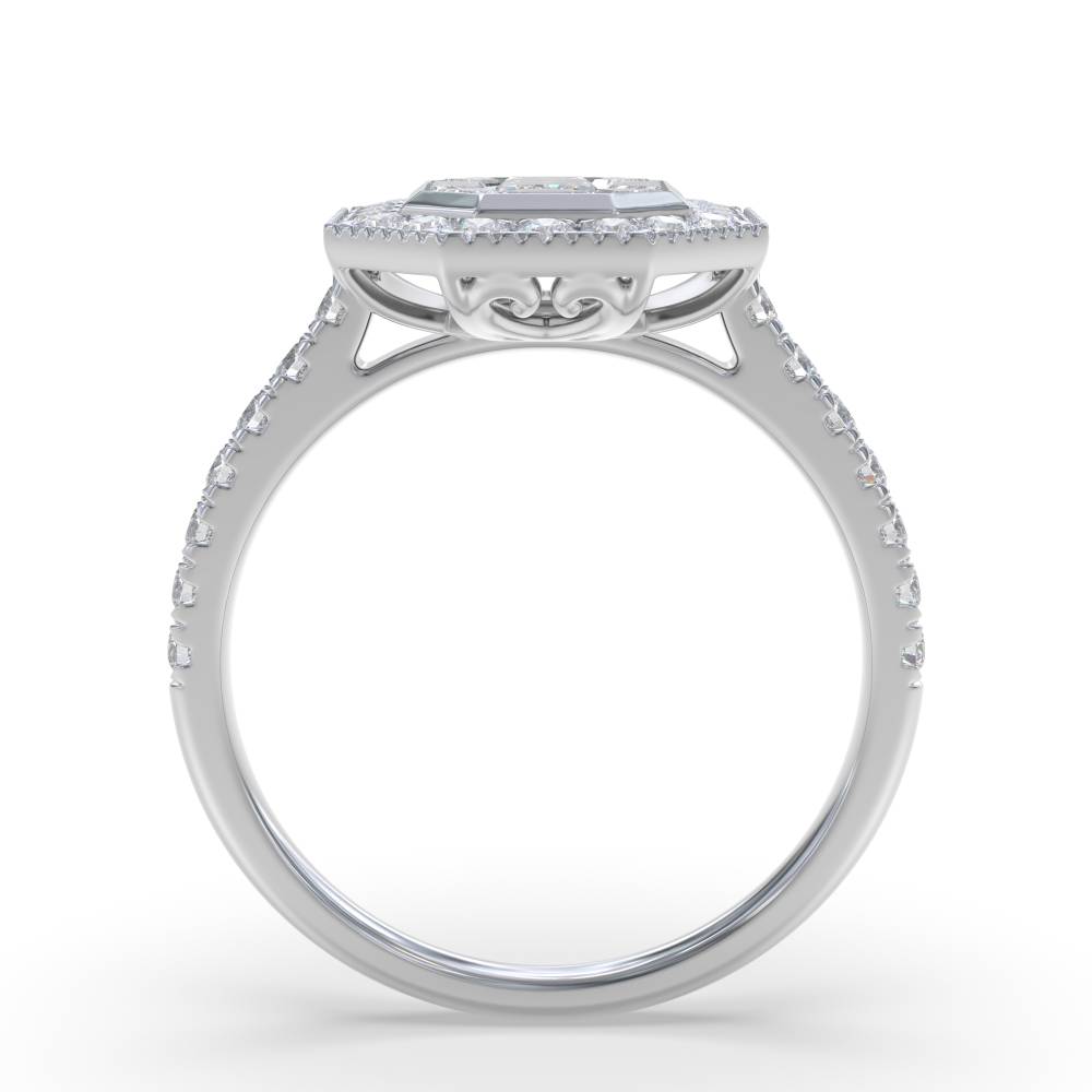 1.20ct Modern Round Diamond Designer Ring W