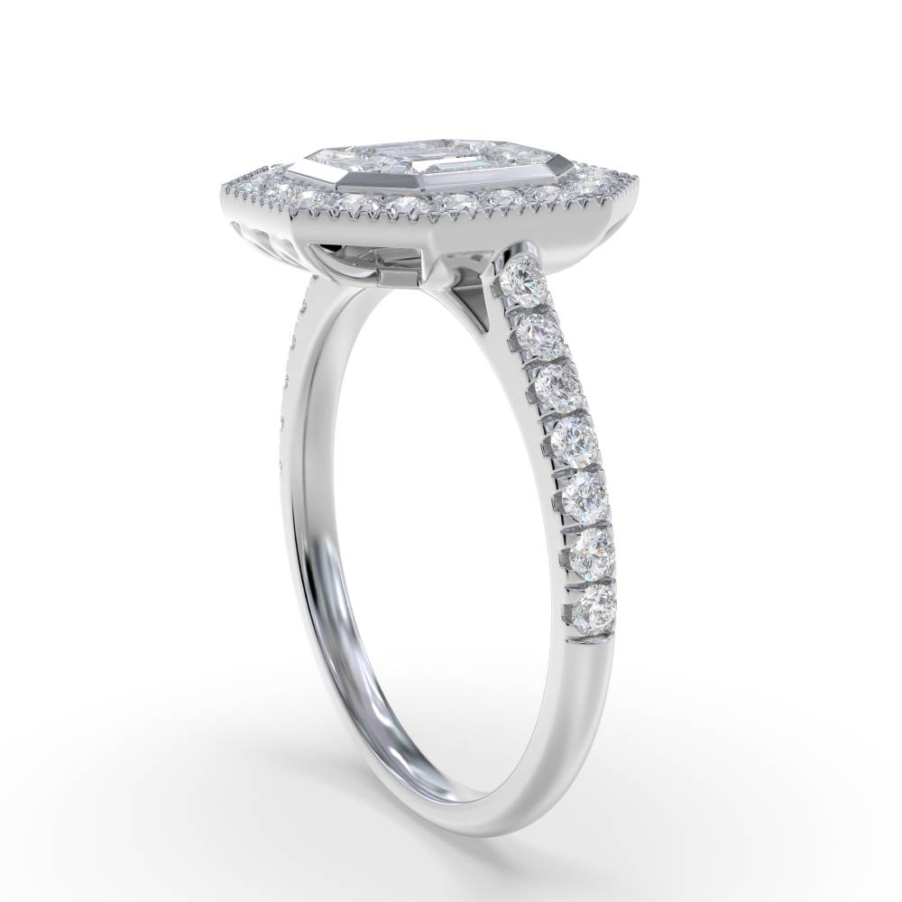 1.20ct Modern Round Diamond Designer Ring W