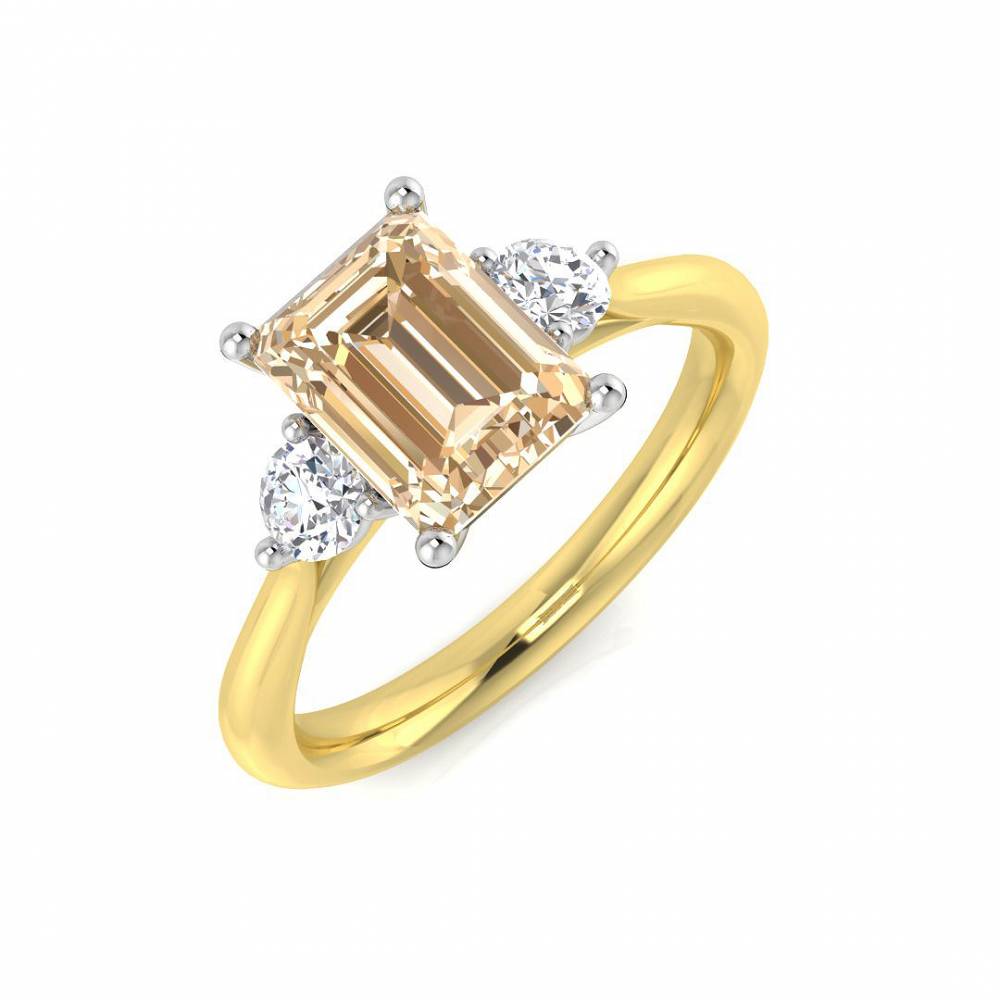 1.60ct EF/VS Morganite and Diamond Gemstone Ring Image