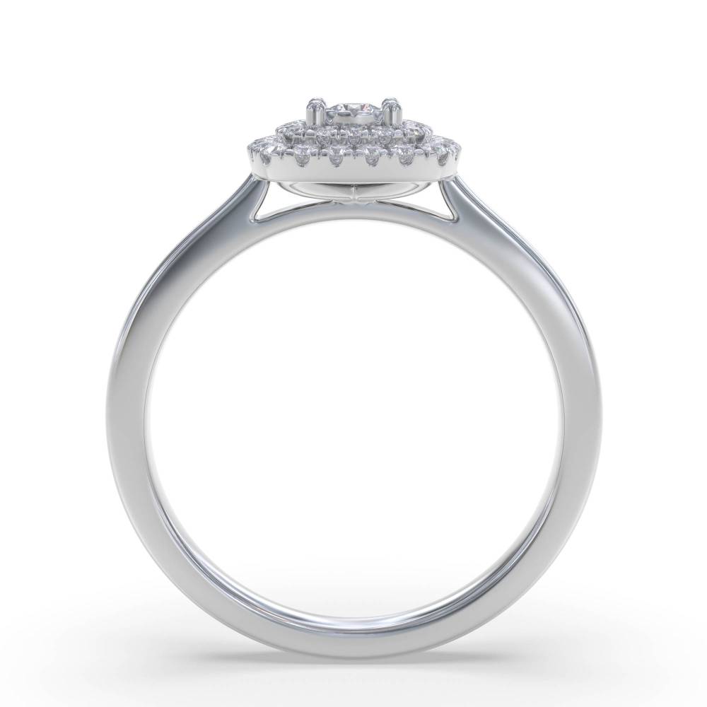 0.25ct Elegant Round Diamond Halo Ring W