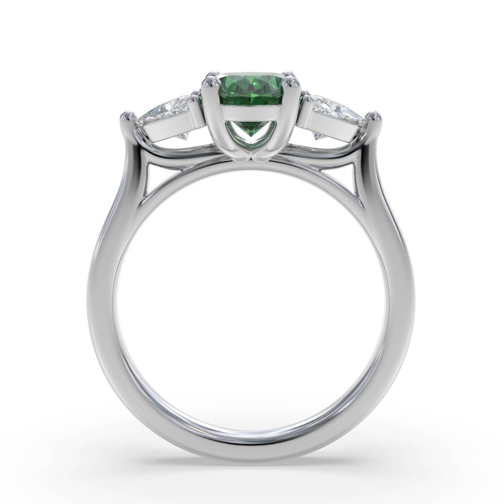 1.95ct EF/VS Trilogy Emerald & Diamond Gemstone Ring W