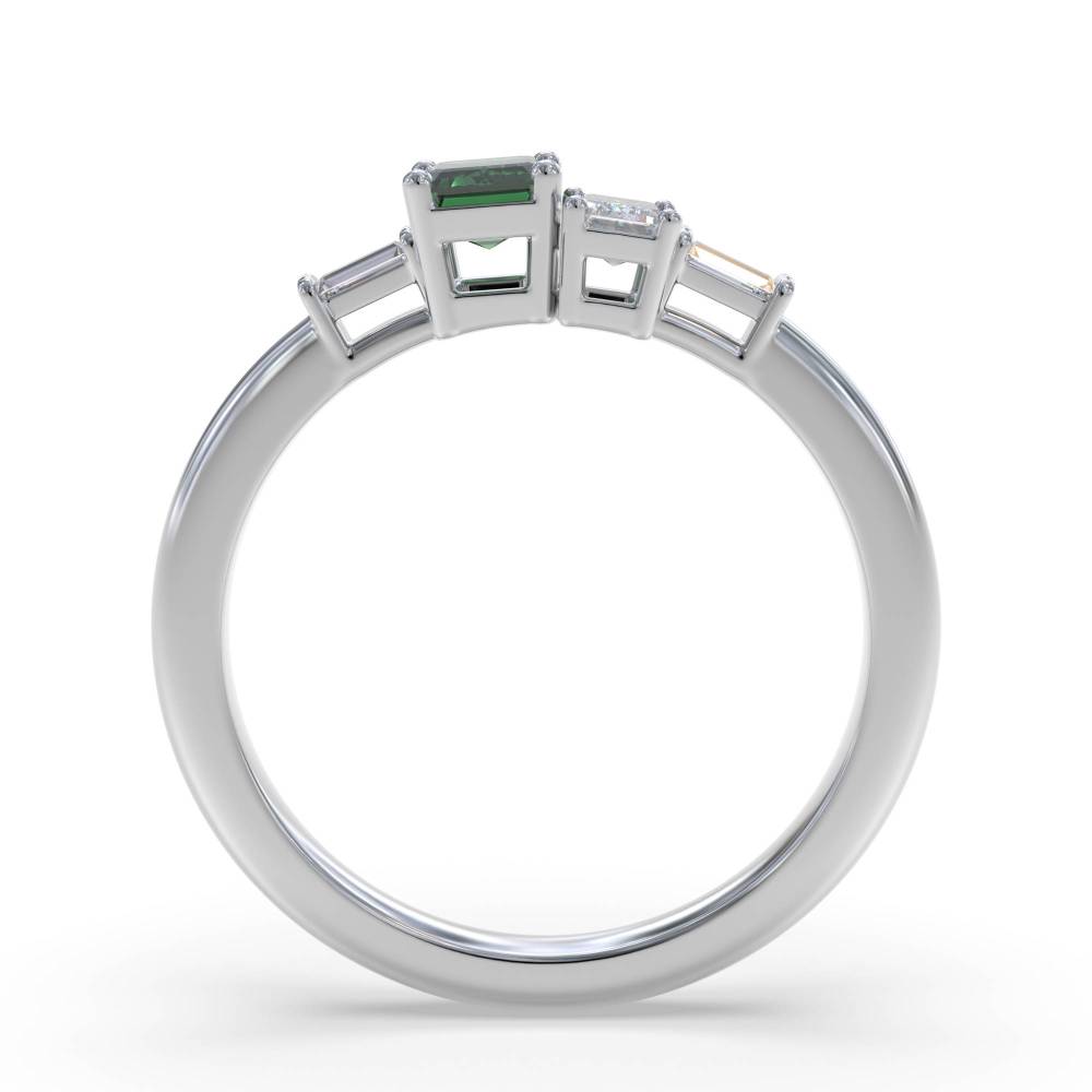 0.40ct EF/VS Emerald and Diamond Designer Ring W