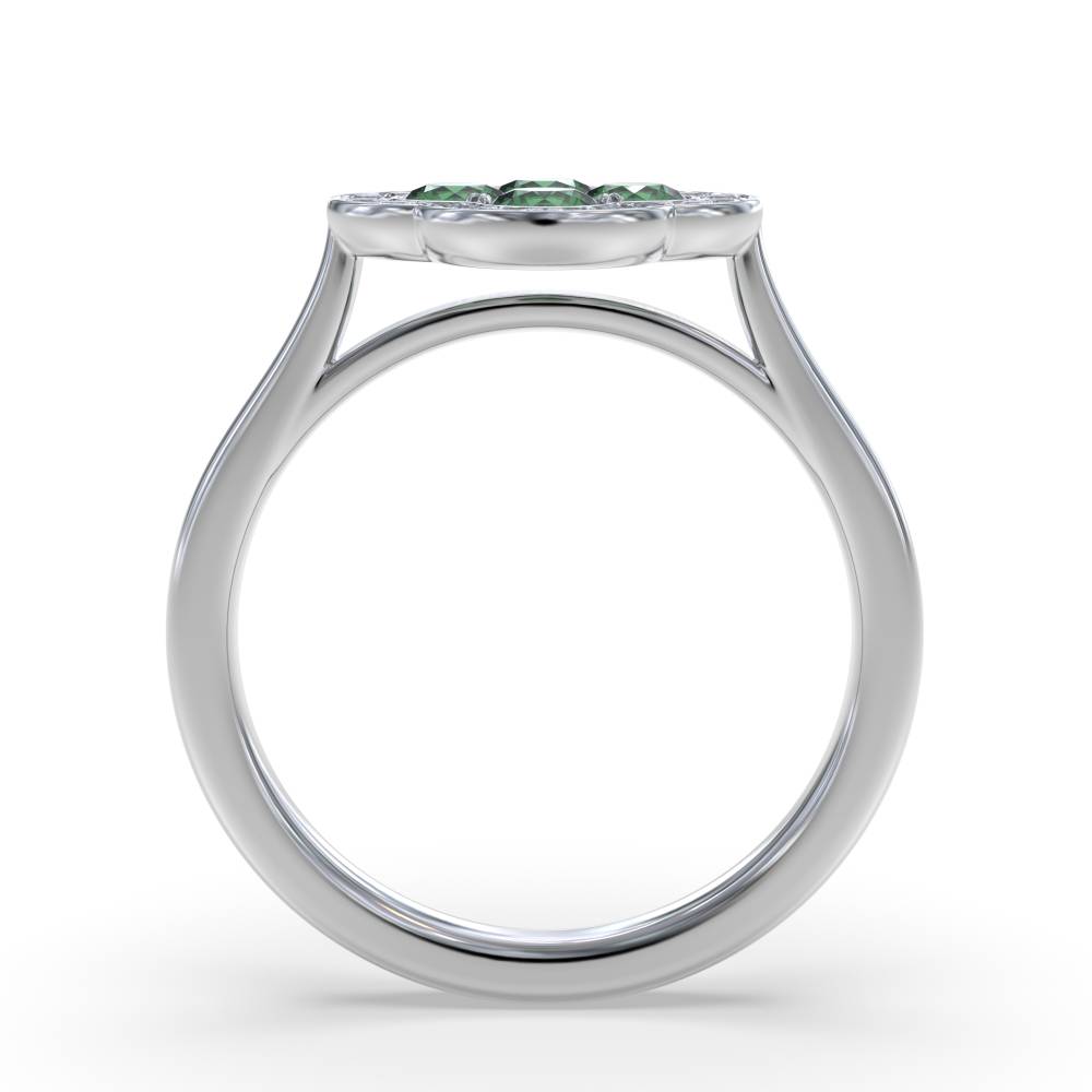 0.50ct EF/VS Emerald and Diamond Designer Ring W