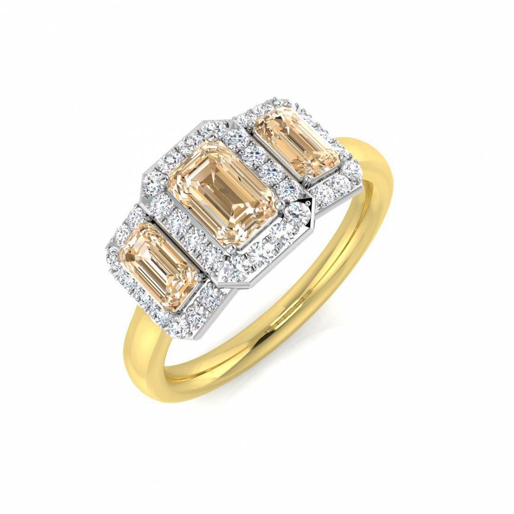 1.50ct EF/VS Morganite and Diamond Gemstone Ring Image
