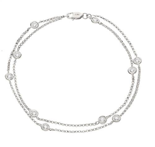 0.85ct Classic Round Diamond Chain Bracelet W