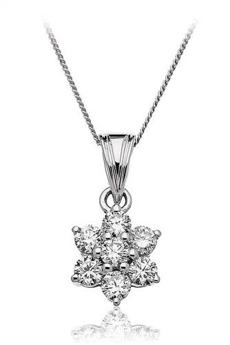 0.50ct Cluster Round Diamond Designer Pendant W