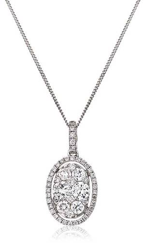 0.70ct Cluster Round Diamond Designer Pendant W