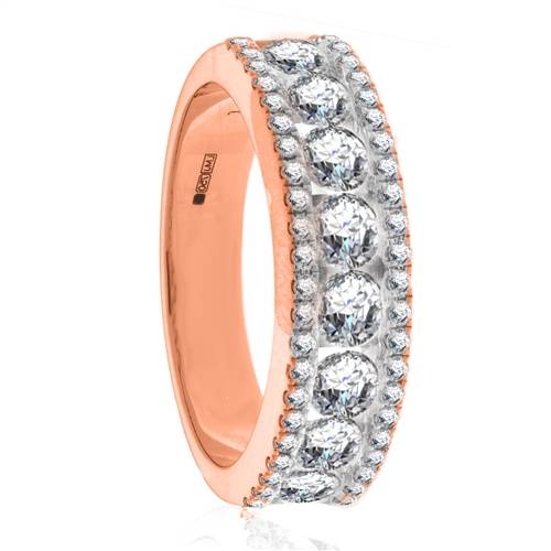 0.50ct Elegant Round Diamond Multi Row Dress Ring Image