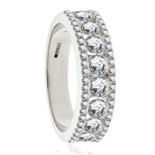 0.50ct Elegant Round Diamond Multi Row Dress Ring Image
