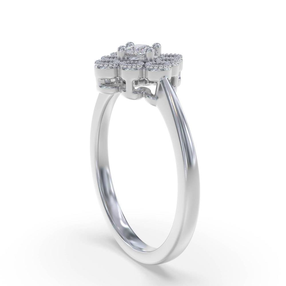 0.40ct Elegant Round Diamond Cluster Ring W