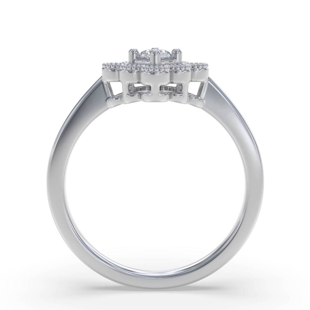 0.40ct Elegant Round Diamond Cluster Ring W