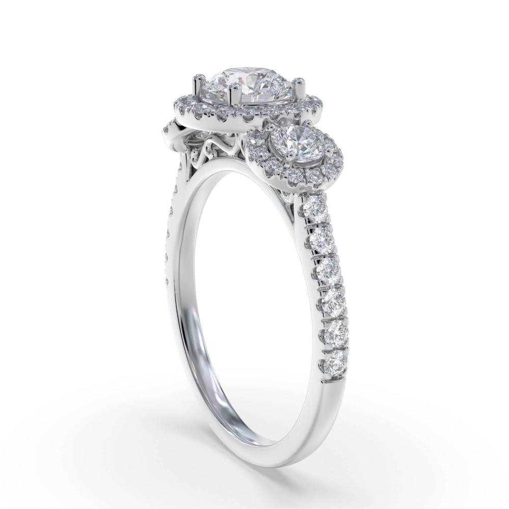 1.40ct Modern Round Diamond Designer Ring W