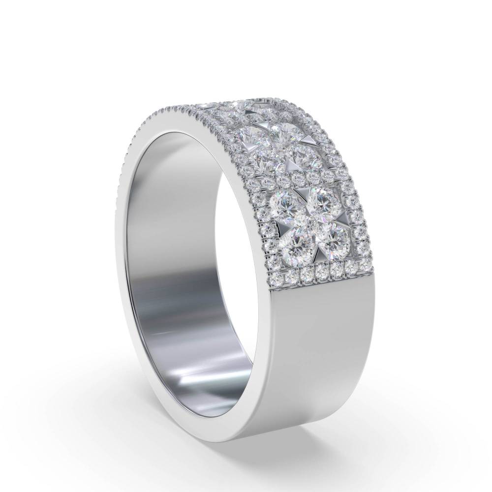 0.90ct Elegant Round Diamond Designer Ring W