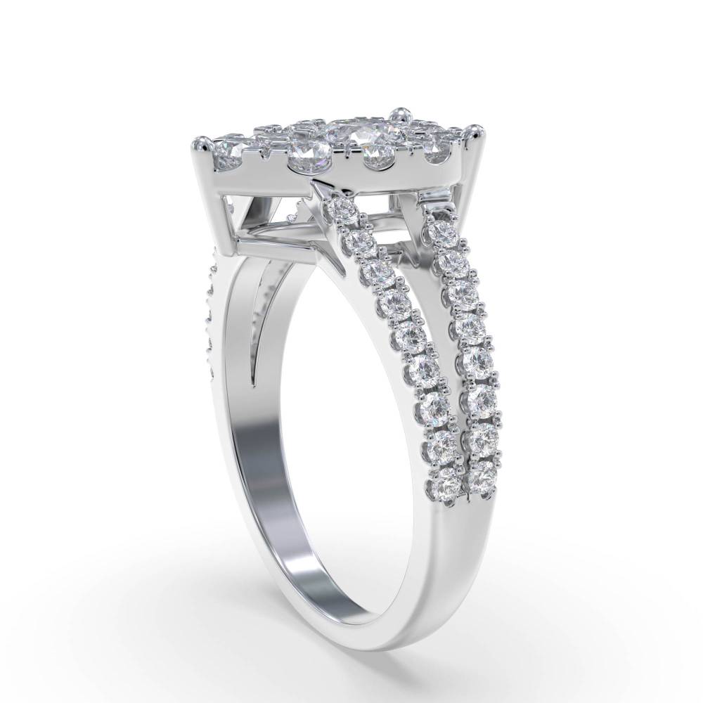 0.60ct Elegant Round Diamond Cluster Ring W