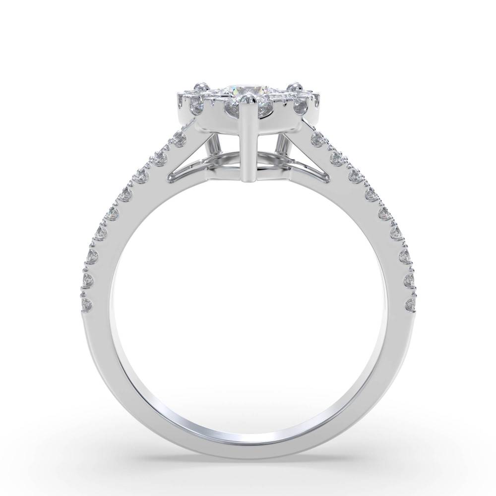 0.60ct Elegant Round Diamond Cluster Ring W