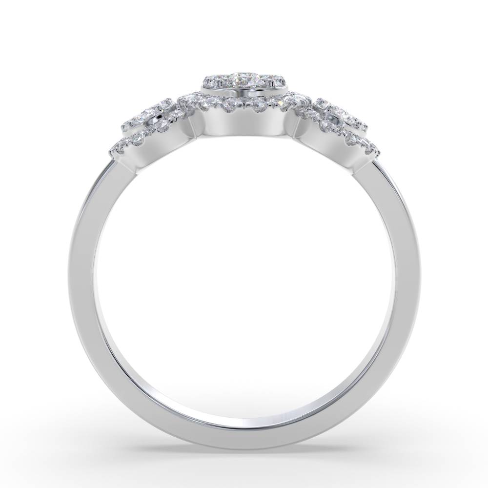 0.80ct Modern Cluster Round Diamond Dress Ring W