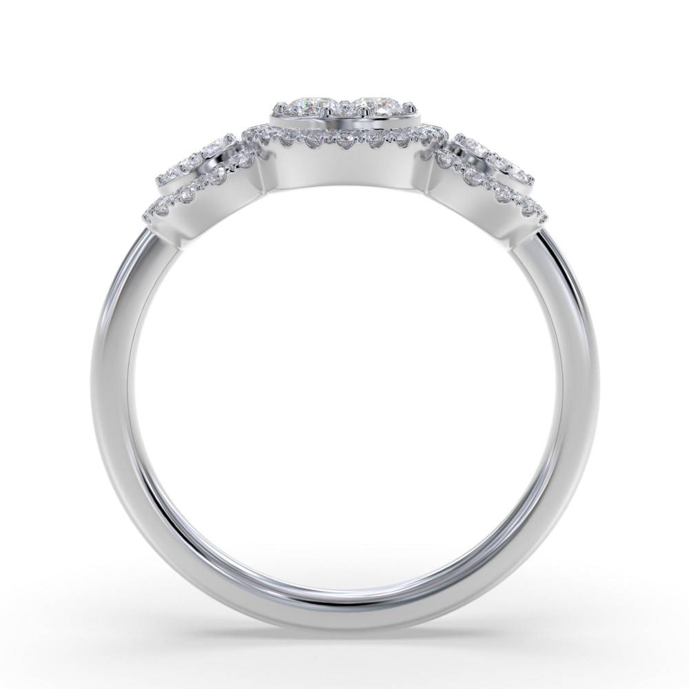 0.75ct Modern Cluster Round Diamond Dress Ring W