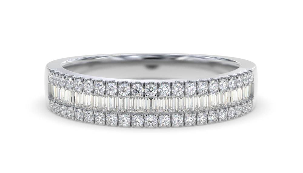 1.50ct Round & Baguette Diamond Dress Ring W