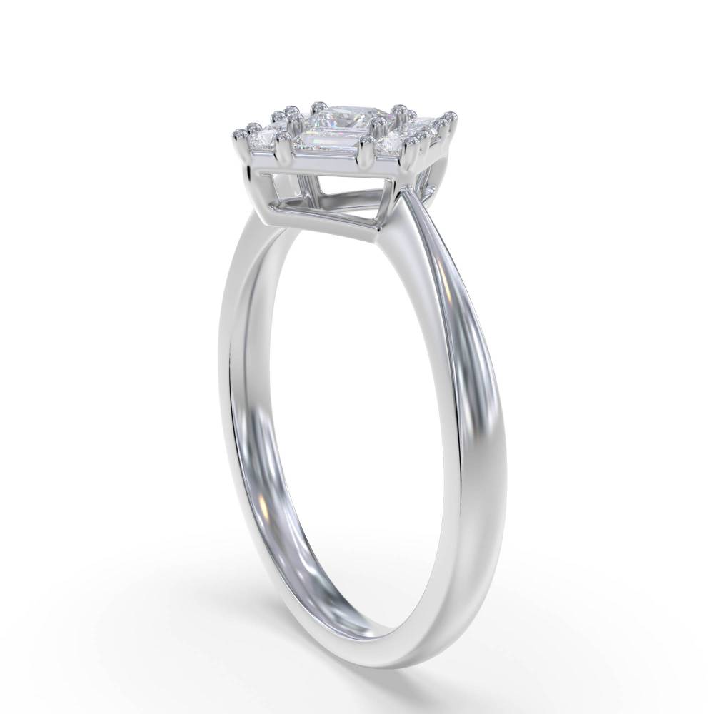 0.50ct Elegant Round Diamond Cluster Ring W