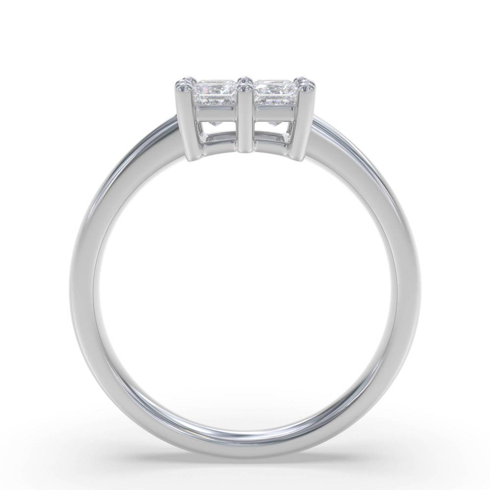 0.50ct Elegant Princess Diamond Cluster Ring set in White Gold