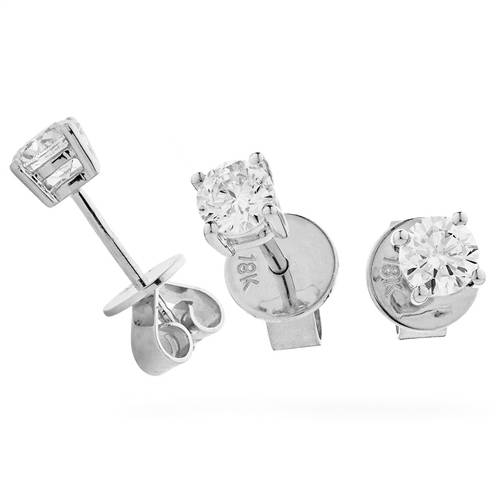 0.30ct VS/FG Round Stud Diamond Earrings W