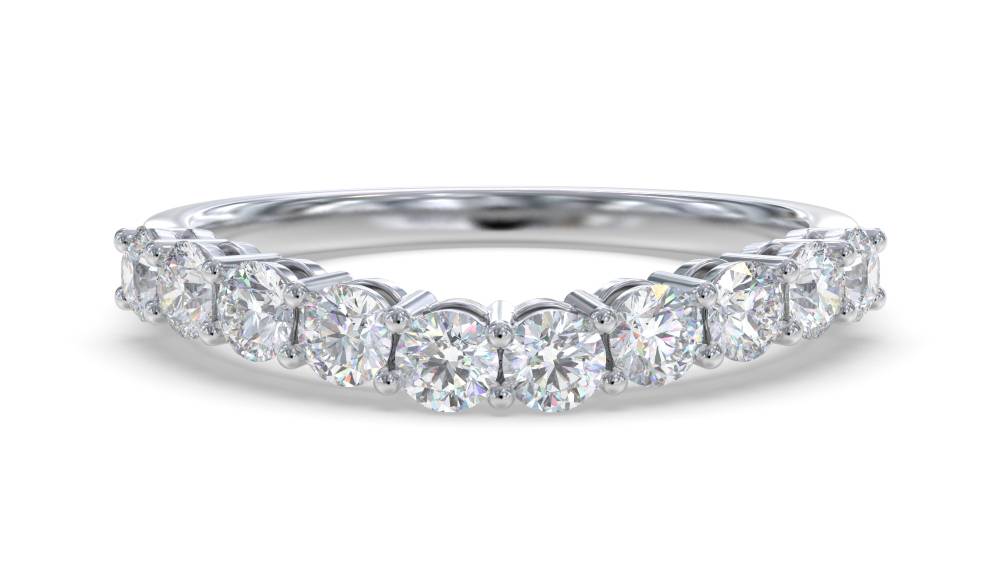 0.60ct VS/FG Round Cut Half Eternity Ring W