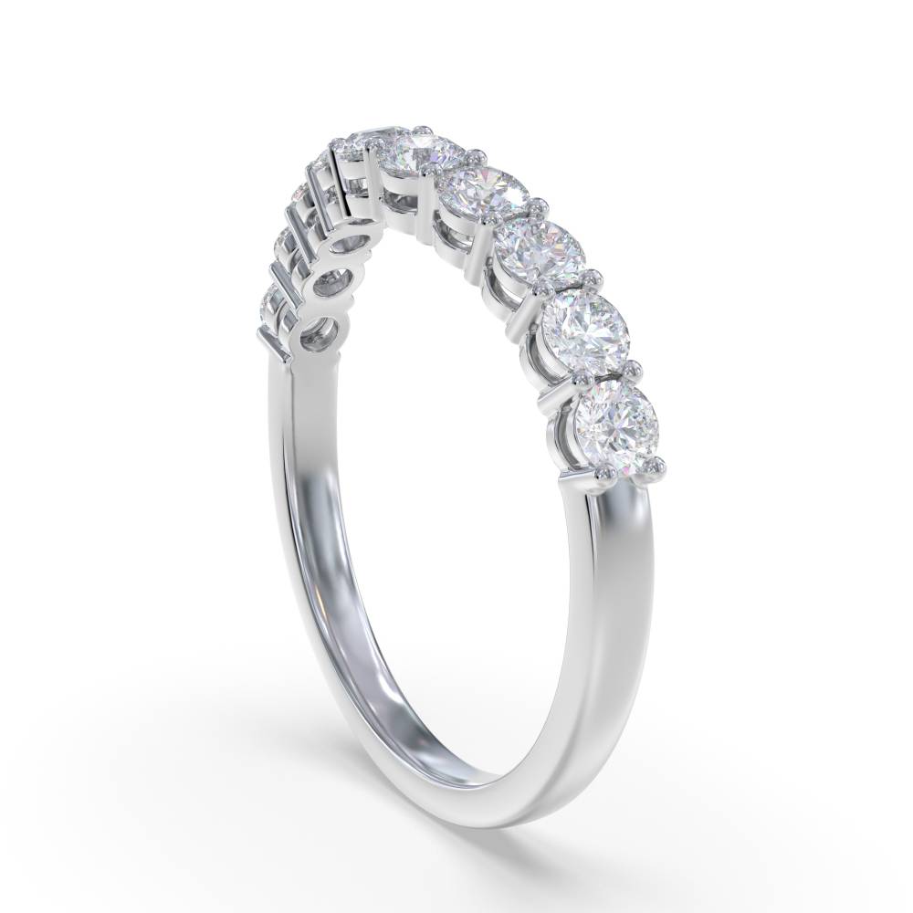 0.60ct VS/FG Round Cut Half Eternity Ring W