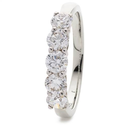 1.00ct VS/FG Round 5 Stone Diamond Ring W