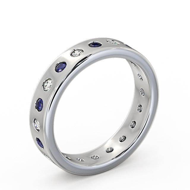 1.00ct Mens Blue Sapphire and Diamond Ring Image