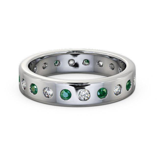 1.00ct Mens Grenn Emerald and Diamond Ring W