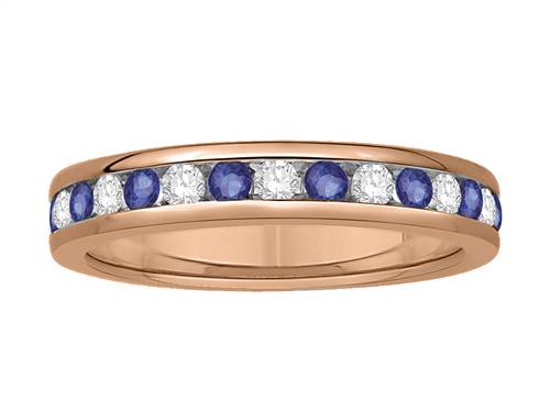 3.5mm Blue Sapphire & Diamond Eternity Ring Image