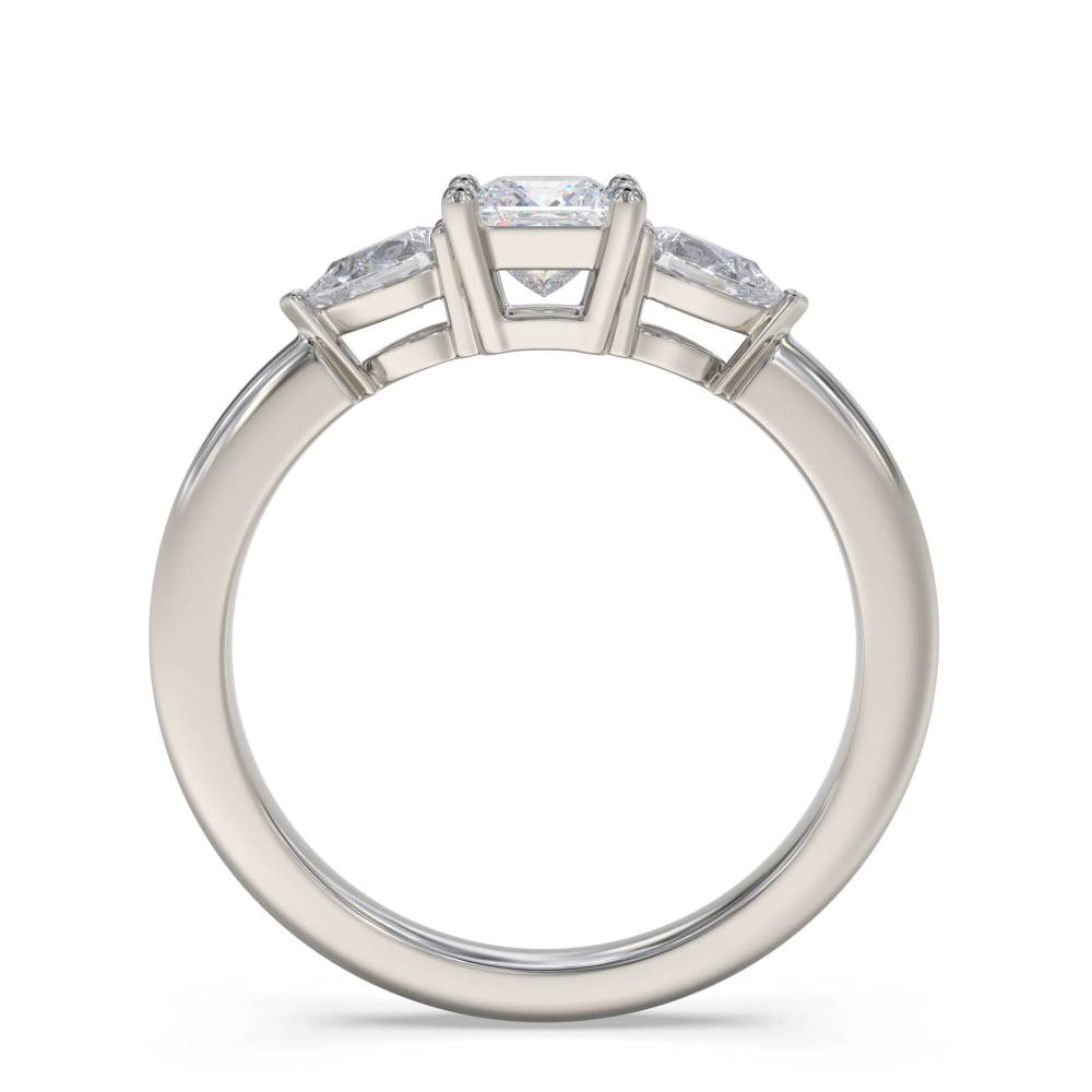 Elegant Princess & Pear Diamond Trilogy Ring P