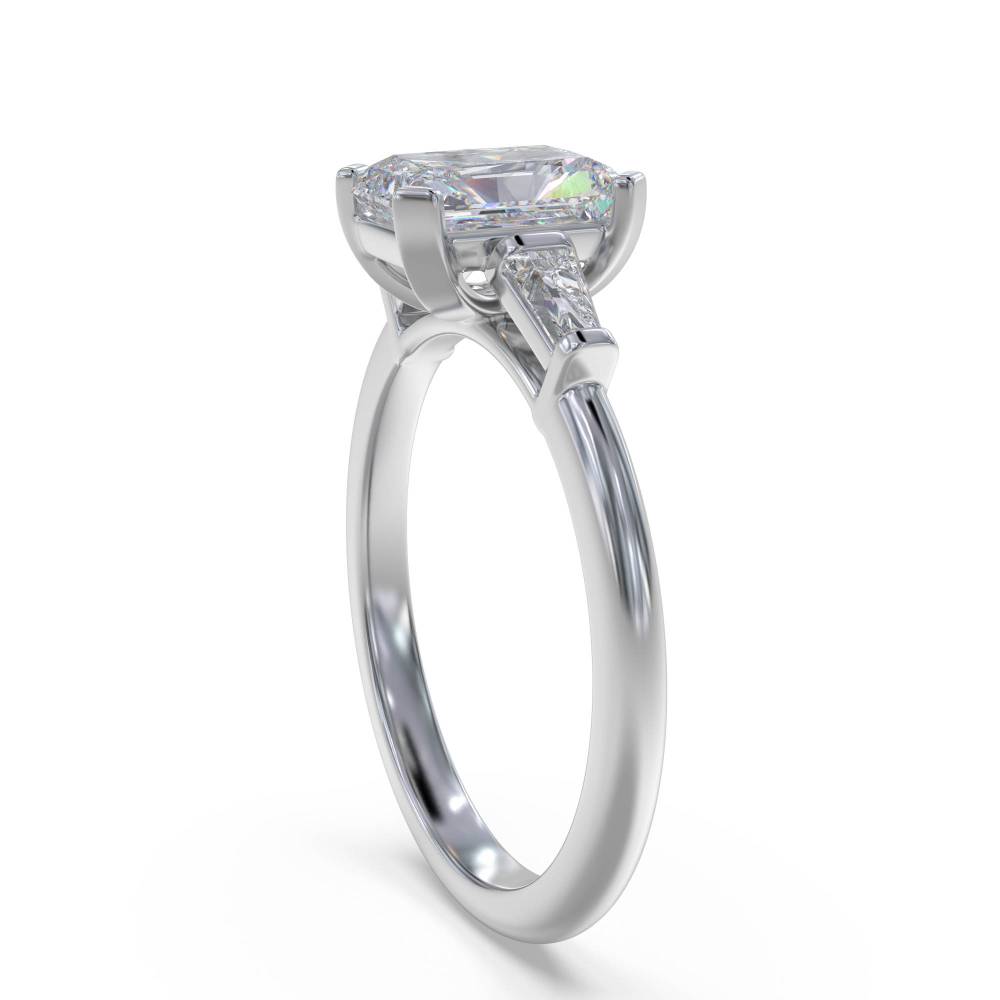 Classic Radiant And Princess Diamond Trilogy Ring Image